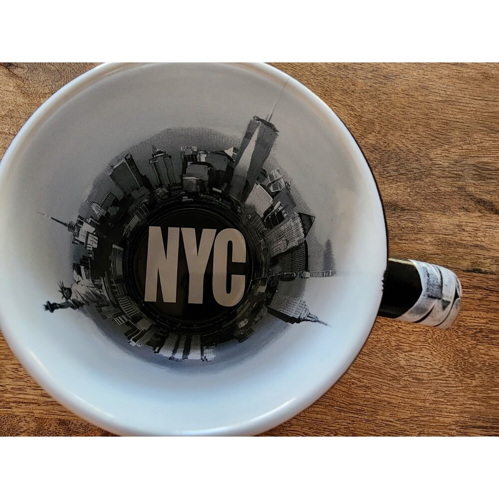 RARE Jay Joshua Manhattan NY New York Coffee Cup Tea Mug | Black & White